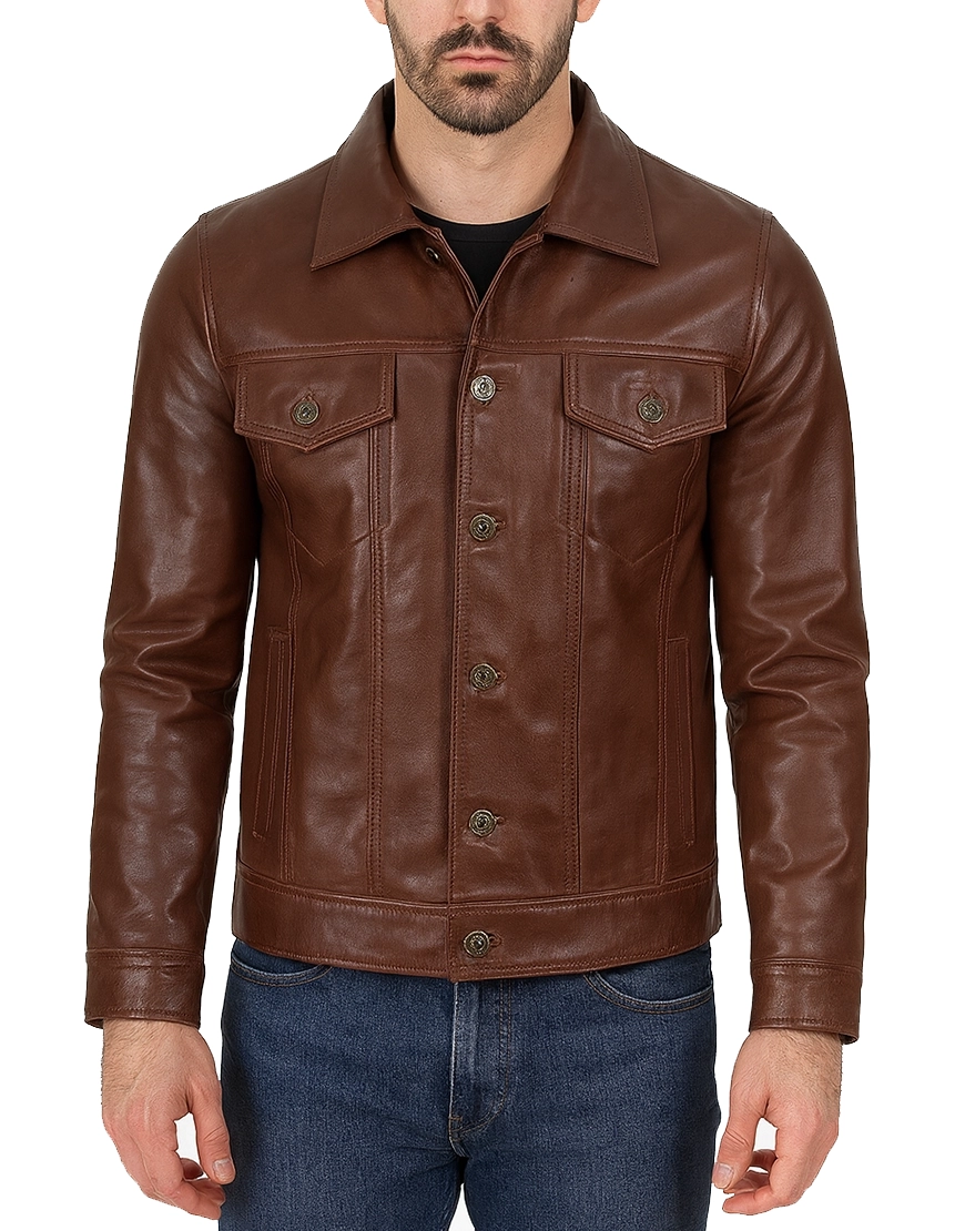 Best Black And Brown Bomber Leather Jacket For Men